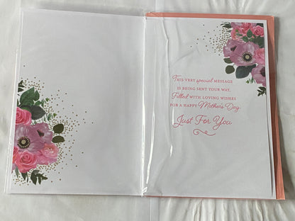 To A Wonderful Nan Wishing You A Lovely Mother's Day Mothers Day Card Flowers/Words 3D/Glitter/Foil Detail(PRELUDE47139)