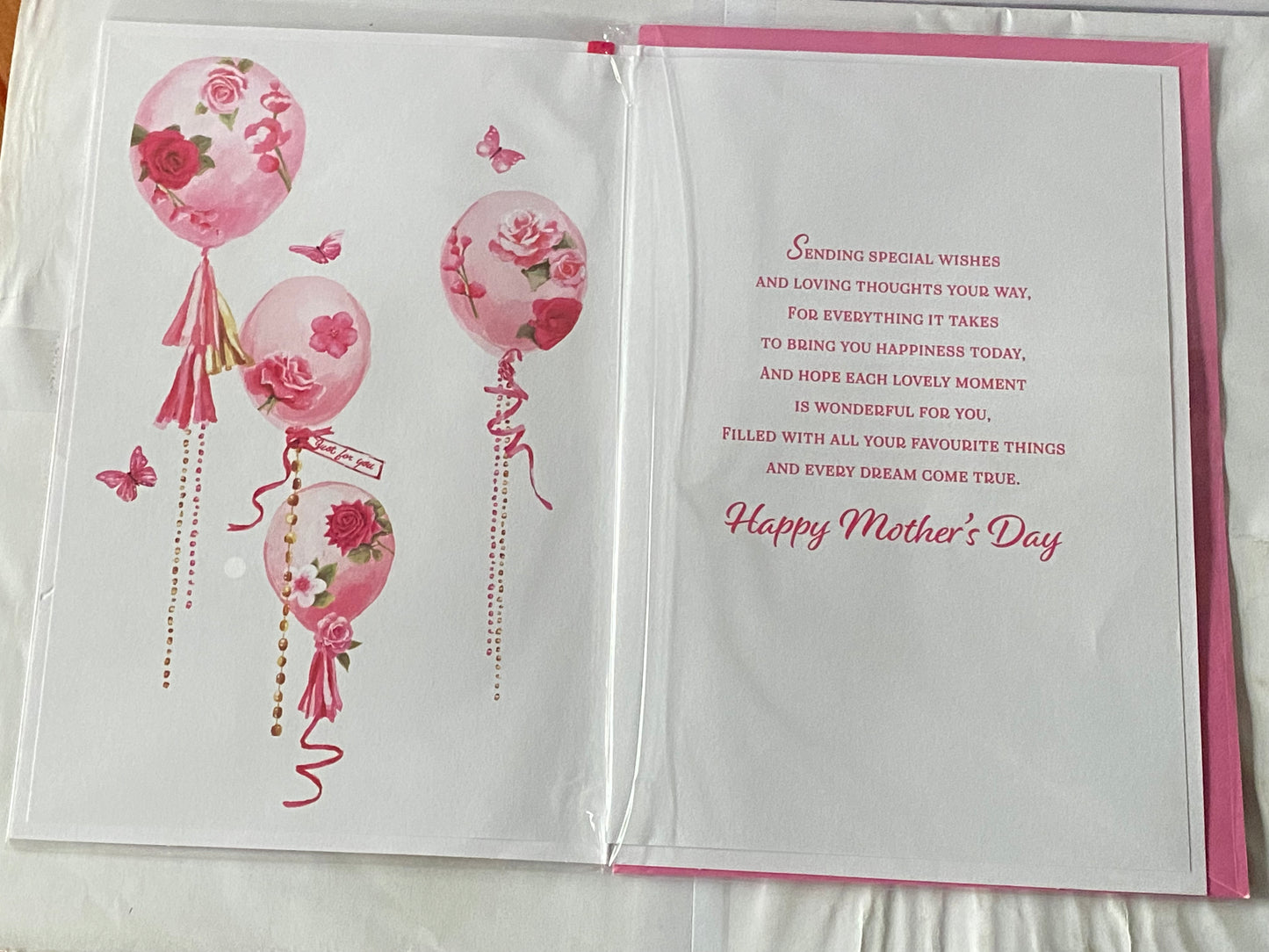 With Love Nanna On Mother's Day You're So Special Enjoy Every Moment Mother's Day Mothers Day Card Pink Balloons Ribbon/Foil Detail(PRELUDE47693)