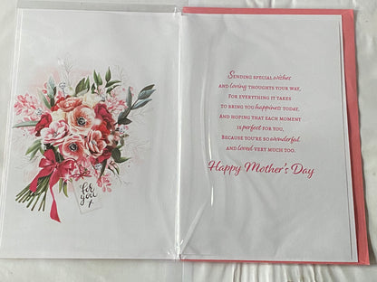 To A Very Special Nanna Happy Mother's Day Mothers Day Card Bunch Pink Flowers/Words 3D/Glitter/Foil Detail(PRELUDE47691)