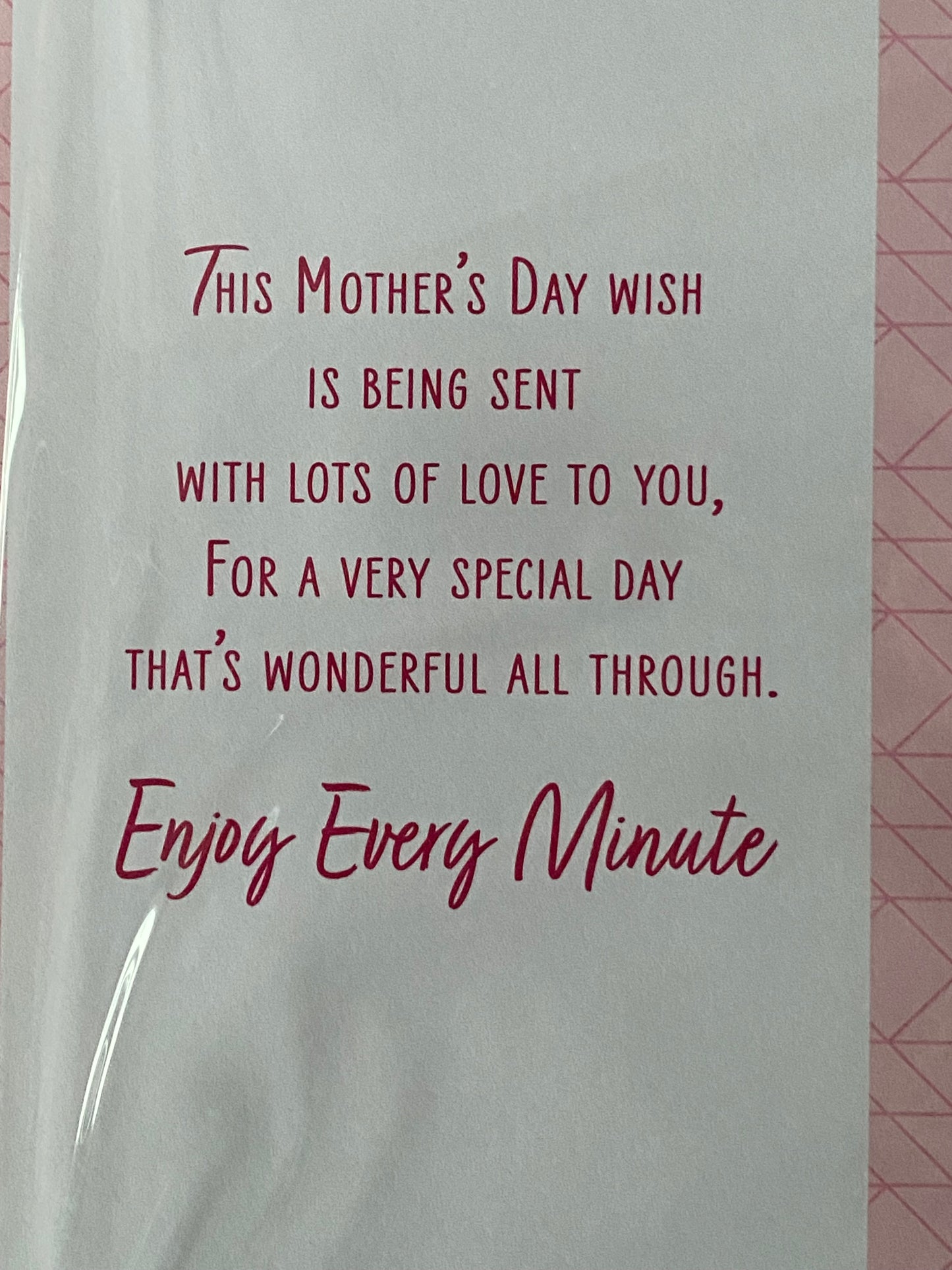 Happy Mother's Day To You Nannie Wishing You A Beautiful Day! Mother's Day Mothers Day Card Pink-Multi Butterflies/Words Ribbon/Foil Detail(PRELUDE49800)