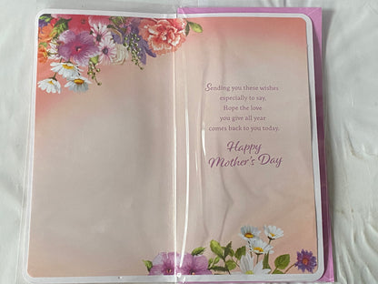 To A Wonderful Gran On Mother's Day Mothers Day Card Pink-Multi Flowers 3D/Foil Detail(PRELUDE49798)