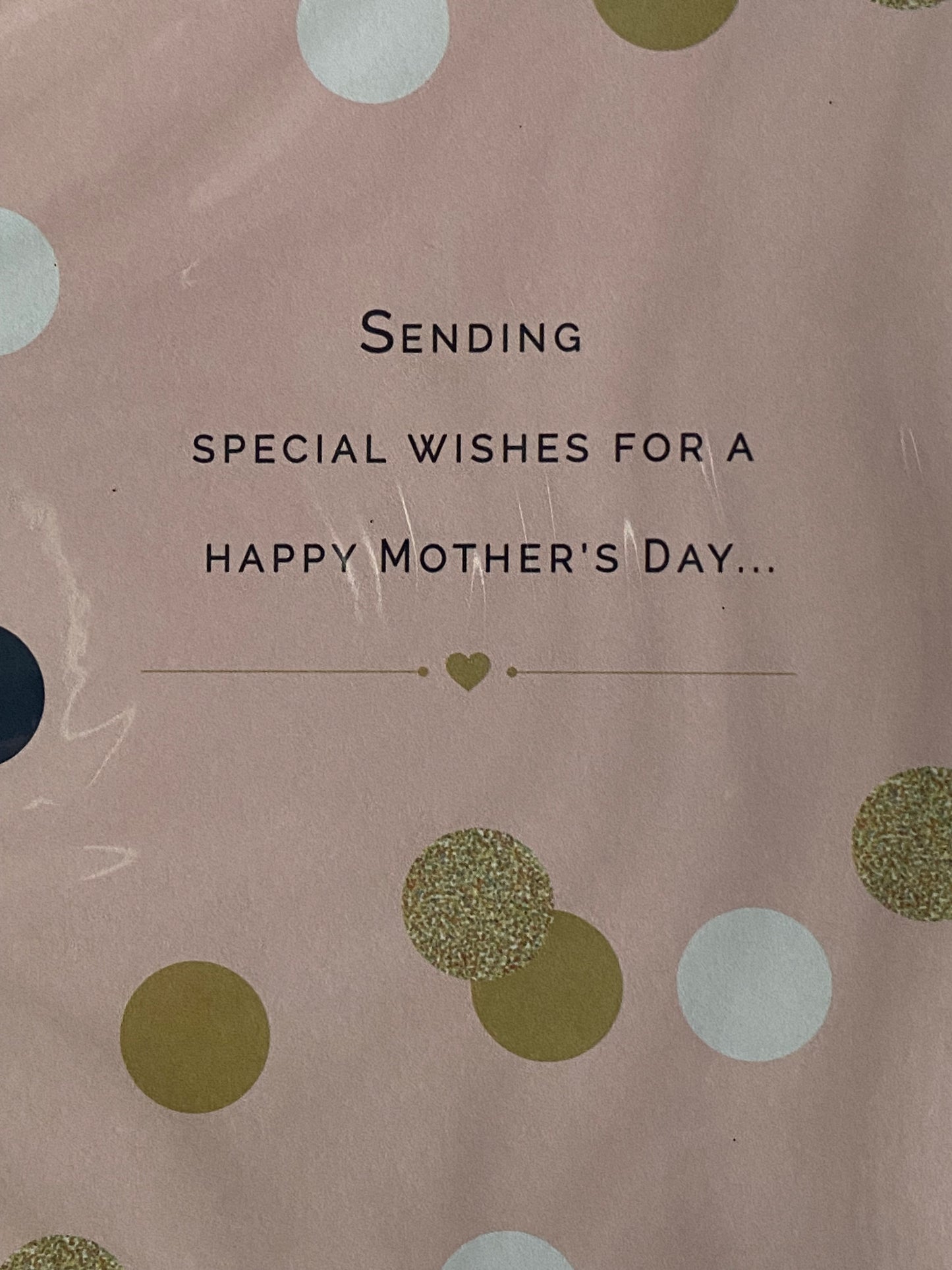 Granny Wishing You A Beautiful Day Happy Mother's Day Mothers Day Card Pink-Gold/Black Spots/Words 3D/Glitter/Foil Detail(PRELUDE47671)