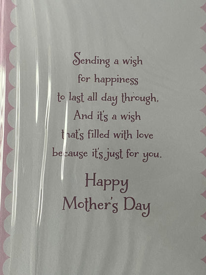 With Lots Of Love Granny Mother's Day Mothers Day Card Teddy/Flowers/Butterflies/Jar Ribbon/Foil Detail