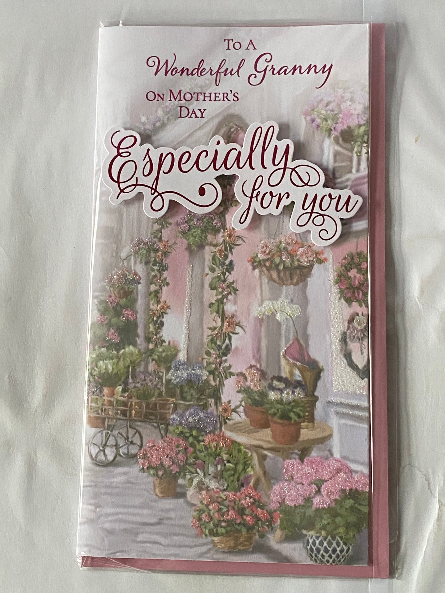 To A Wonderful Granny On Mother's Day Especially For You Mothers Day Card Flower Garden 3D/Glitter/Foil Detail(PRELUDE43242)