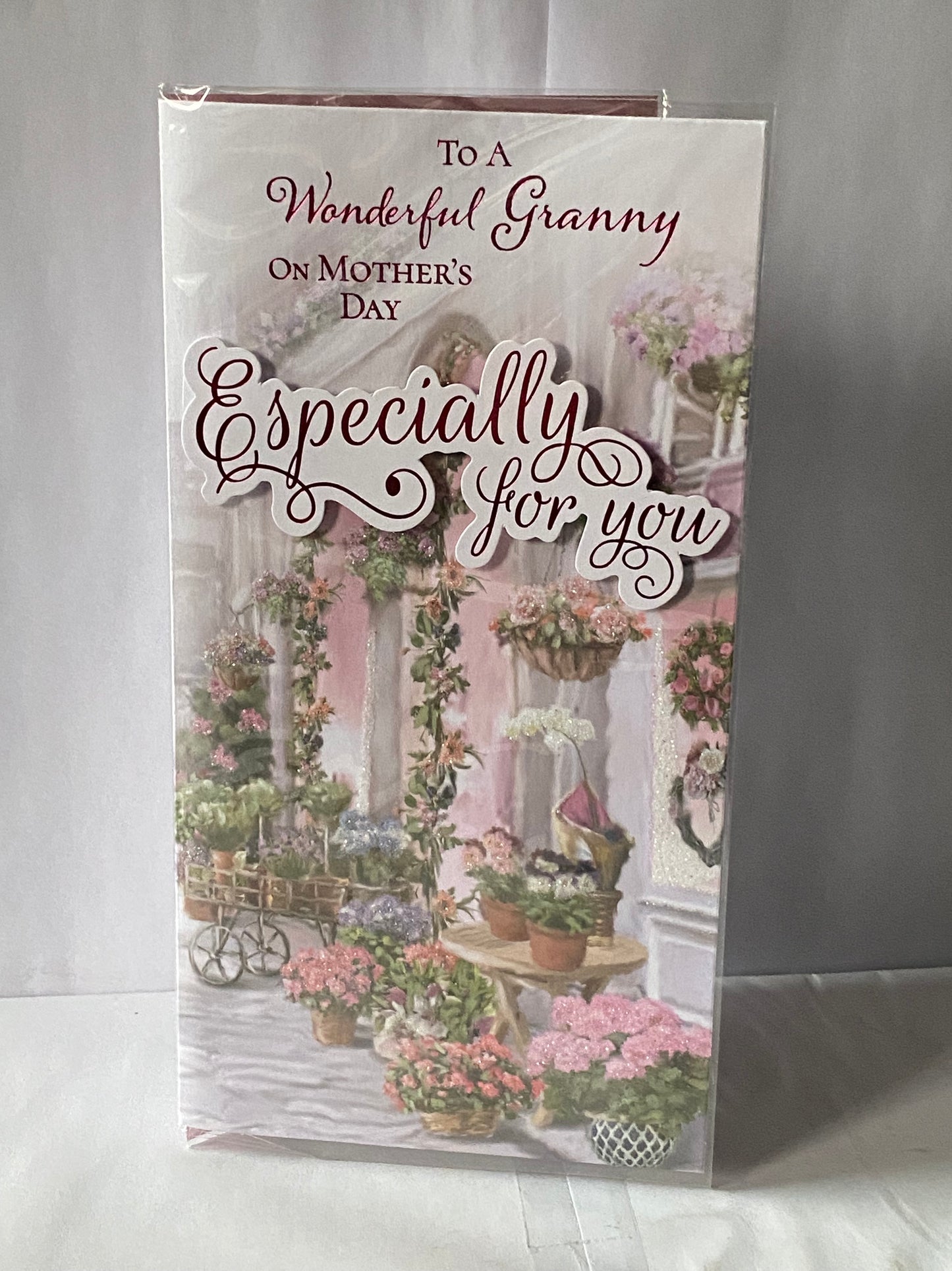 To A Wonderful Granny On Mother's Day Especially For You Mothers Day Card Flower Garden 3D/Glitter/Foil Detail(PRELUDE43242)