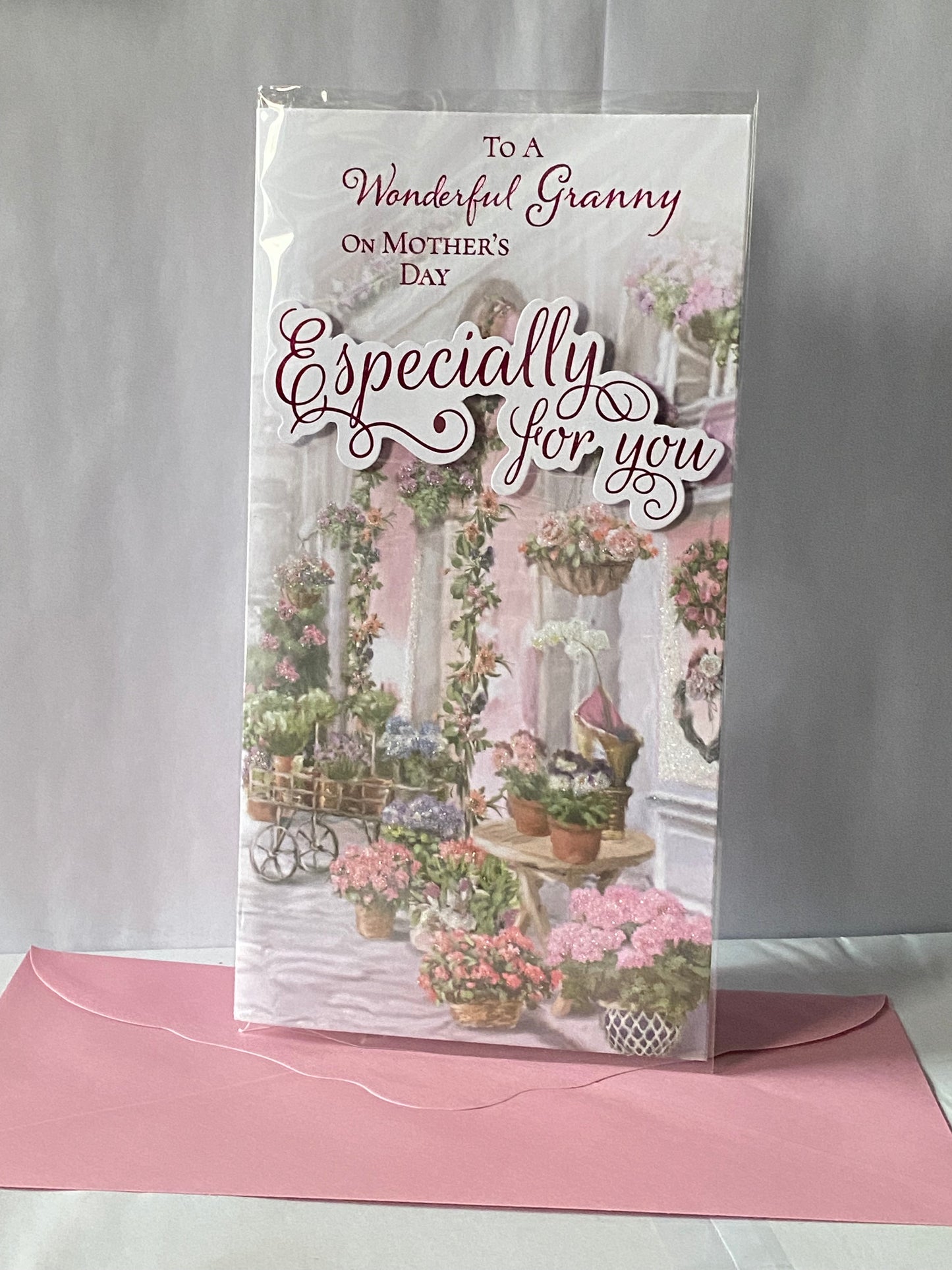 To A Wonderful Granny On Mother's Day Especially For You Mothers Day Card Flower Garden 3D/Glitter/Foil Detail(PRELUDE43242)