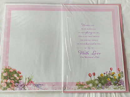 Special Wishes To A Wonderful Grandma With Love Mother's Day Mothers Day Card Cottage Garden/Words 3D/Glitter/Foil Detail(PRELUDE43256)