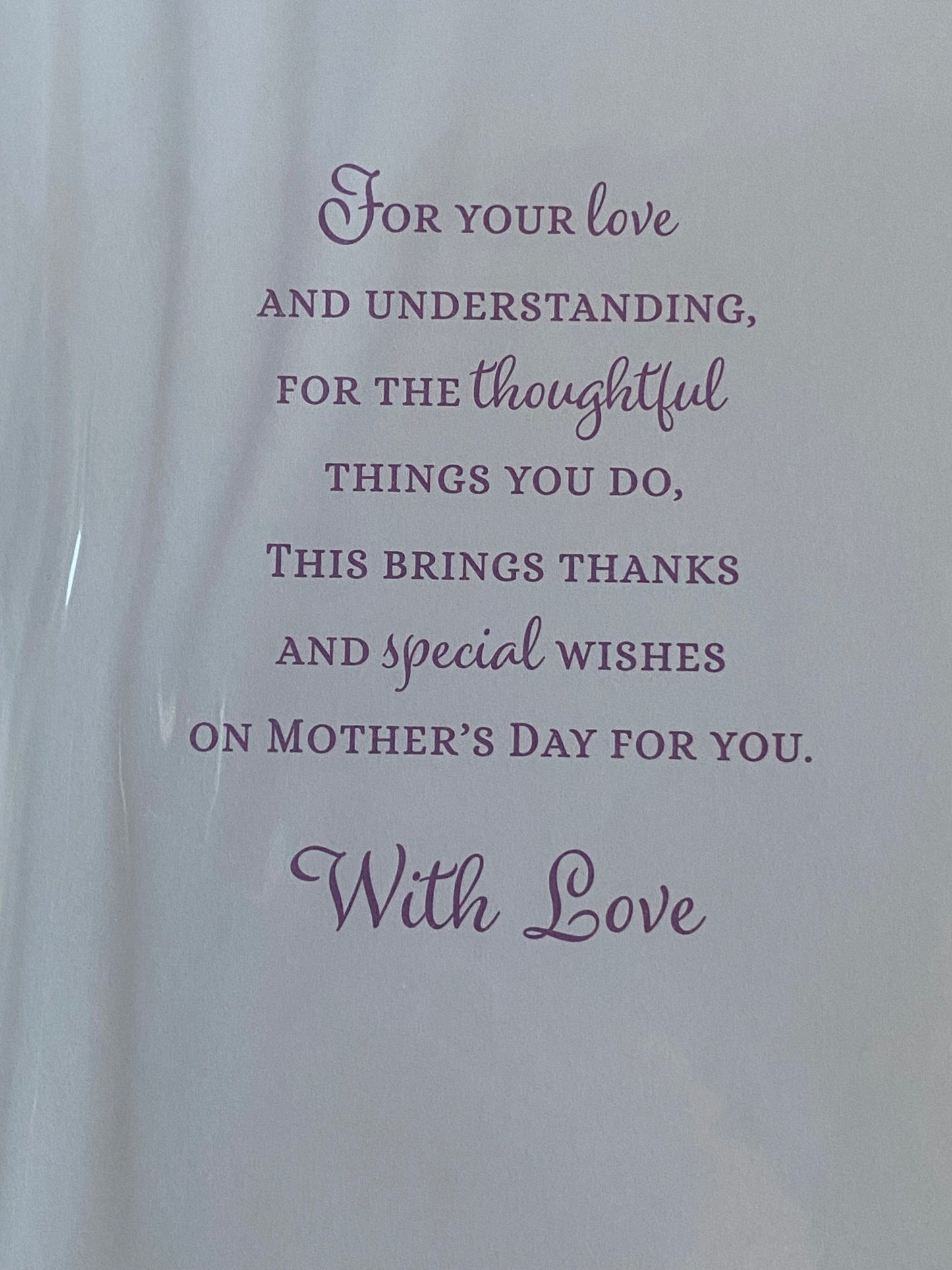 With Love To A Very Special Sister Mother's Day Mothers Day Card Purple Shoes/Bag/Flowers/Words 3D/Glitter/Foil Detail(PRELUDE47150)