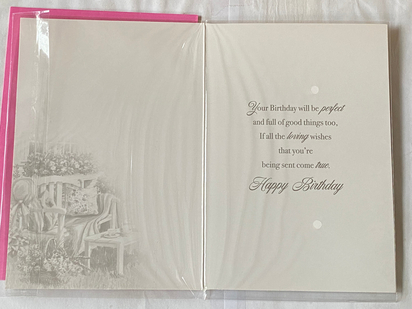 Birthday Wishes Great-Grandma Birthday Card White Bench/Silver Words Glitter/Foil Detail(PH43605E)