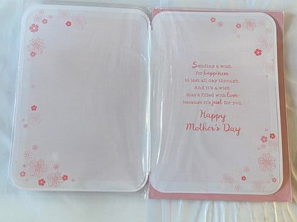 To A Special Auntie Mother's Day Mothers Day Card Teddies/Pink Flowers+Butterflies/Words 3D/Foil Detail(PRELUDE45438)