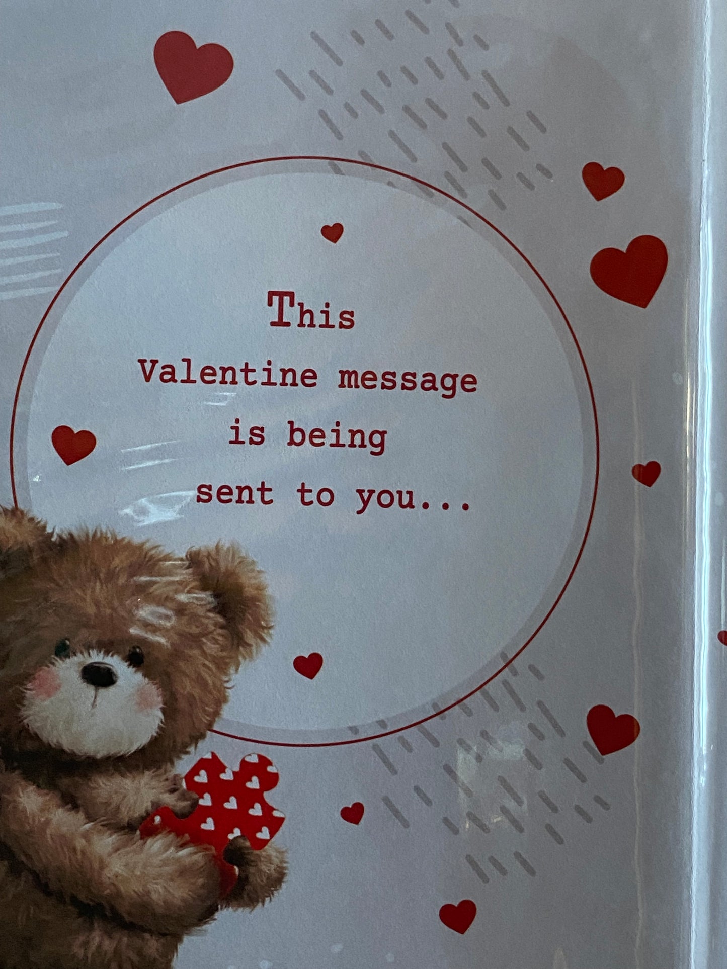 Valentine Wishes Son Just To Say Love You To Pieces Valentine's Day Valentines Day Card Teddies/Words/Hearts Foil/Heart Gems Detail(PRELUDE47551)