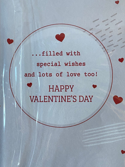 Valentine Wishes Son Just To Say Love You To Pieces Valentine's Day Valentines Day Card Teddies/Words/Hearts Foil/Heart Gems Detail(PRELUDE47551)