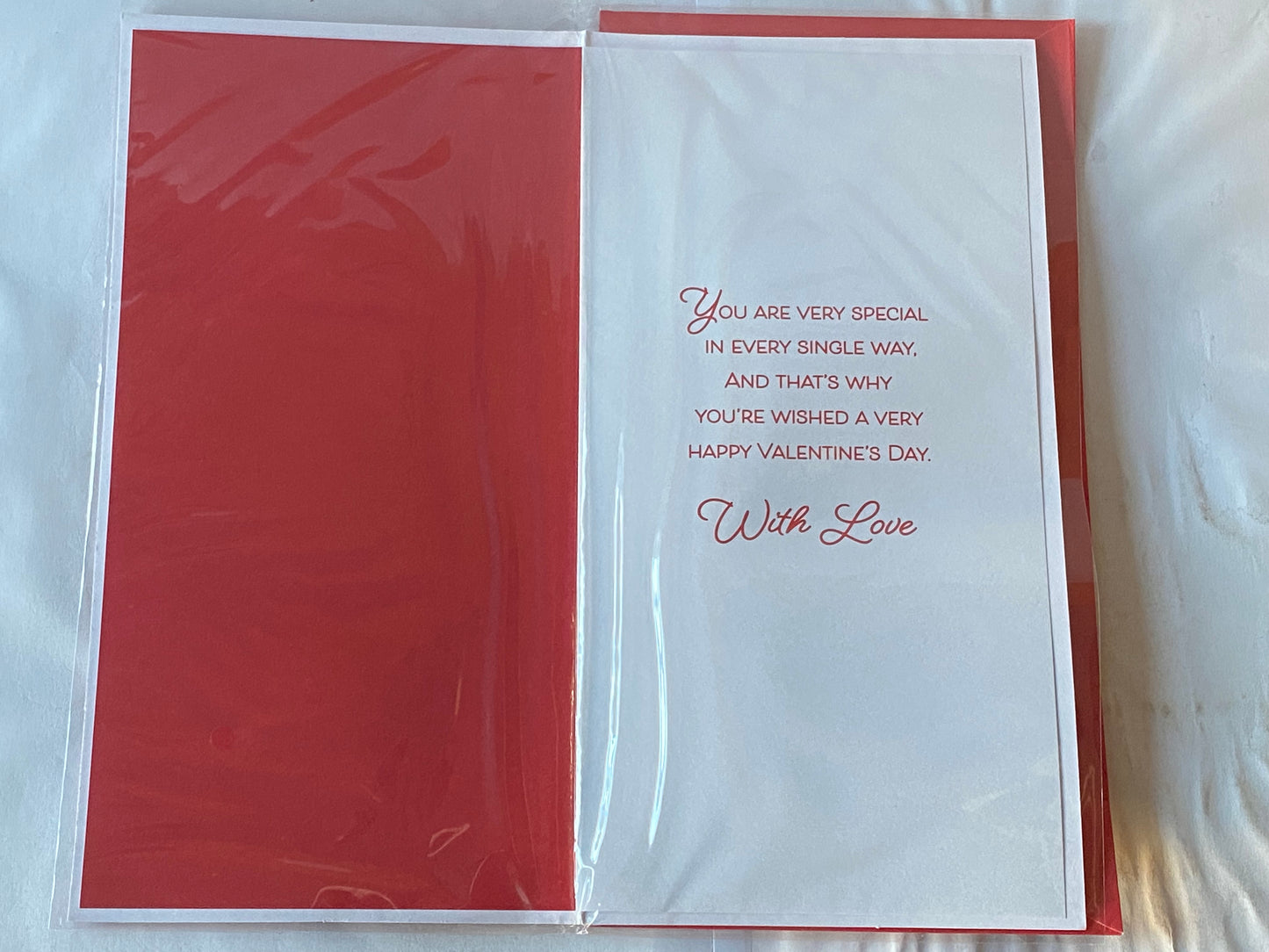 To A Lovely Mum You're So Special Valentine's Day Valentines Day Card Red-Teddy Holding Red Heart Balloon/Gold Hearts 3D/Foil Detail(PRELUDE47552)