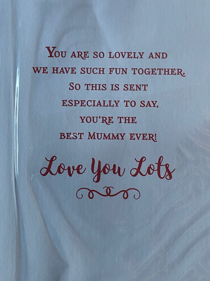 For An Amazing Mummy Happy Valentine's Day Valentines Day Card Teddy/Red Rose/Red Glitter Heart Foil/Heart 3D/Glitter/Foil Detail(PRELUDE47557)