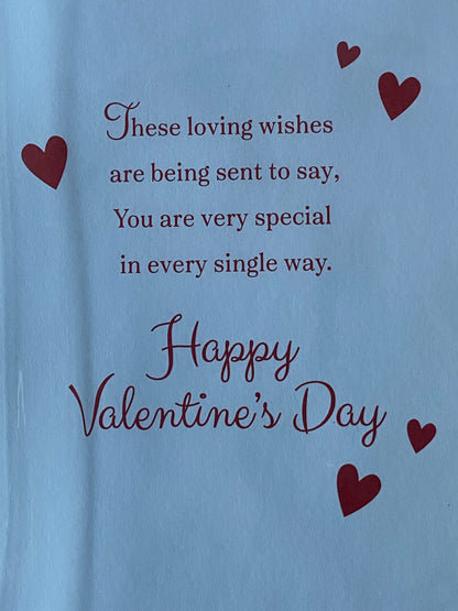 With Love Son Happy Valentine's Day Valentines Day Card Teddies/Hearts/Envelope 3D/Glitter/Foil Detail(PRELUDE45320)