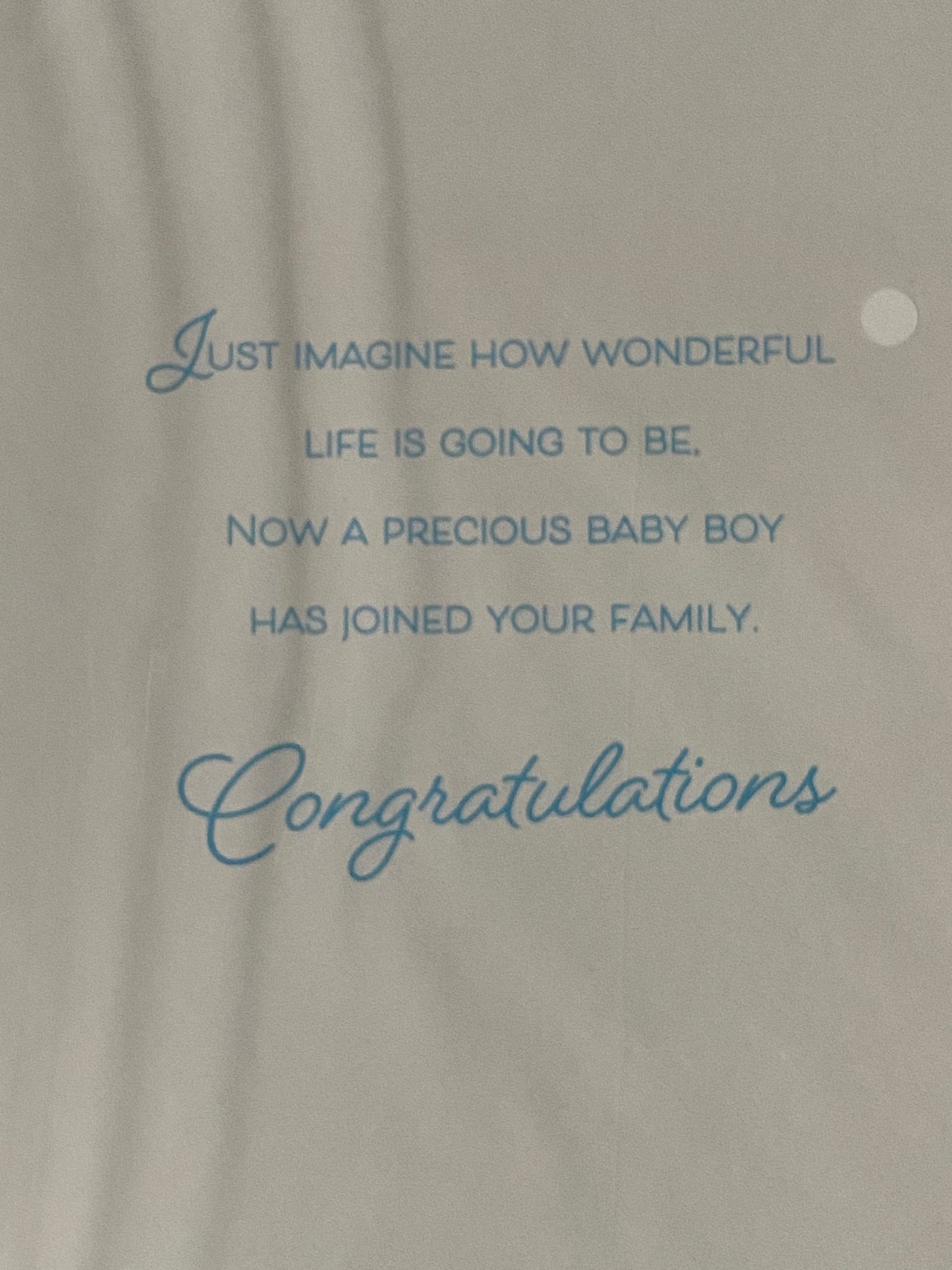 Congratulations On The Birth Of Your Baby Boy New Baby Your Son Born Birth Card Baby Teddy/Blue Balloon+Elephant Foil Detail(PH45873A)