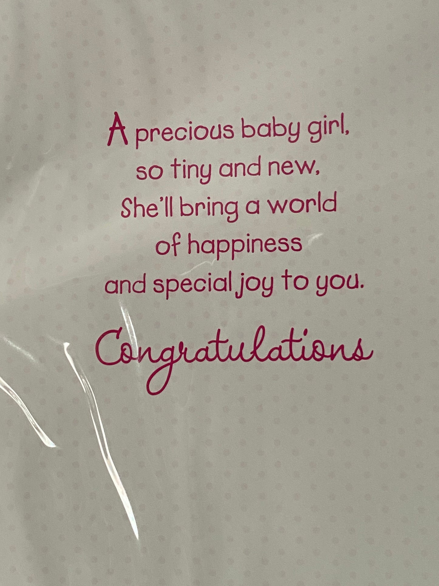 On The Birth of Your Gorgeous Great-Granddaughter Baby Girl New Baby Born Card To The Great-Grandparents White/Pink Elephant/Rabbit Foil Detail (PH38863E)