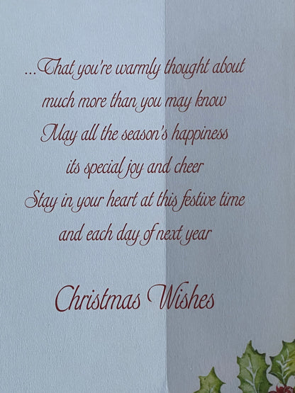 To A Special Nan Christmas Wishes Christmas Card Traditional Flower/Heart(SXC50-692B)