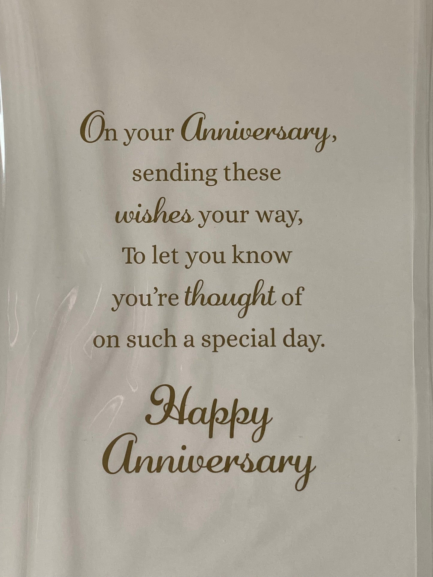 Special Wishes On Your First Wedding Anniversary 1st Anniversary Card Teddies Holding Flowers+Hugging Foil Detail(VA051E)