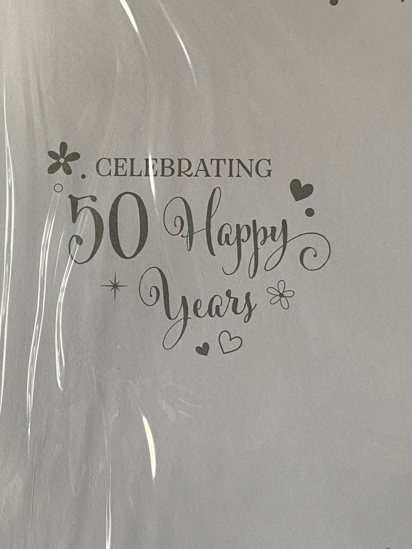 Congratulations On Your Golden Anniversary On Your Special Day 50th Wedding Anniversary Card White/Gold Words Gems/Foil Detail(PRELUDE49775)