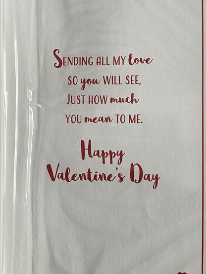 To The Amazing Man In My Life Happy Valentine's Day Valentines Day Card Present/Heart Balloons/Words 3D/Foil Detail(PRELUDE46681)