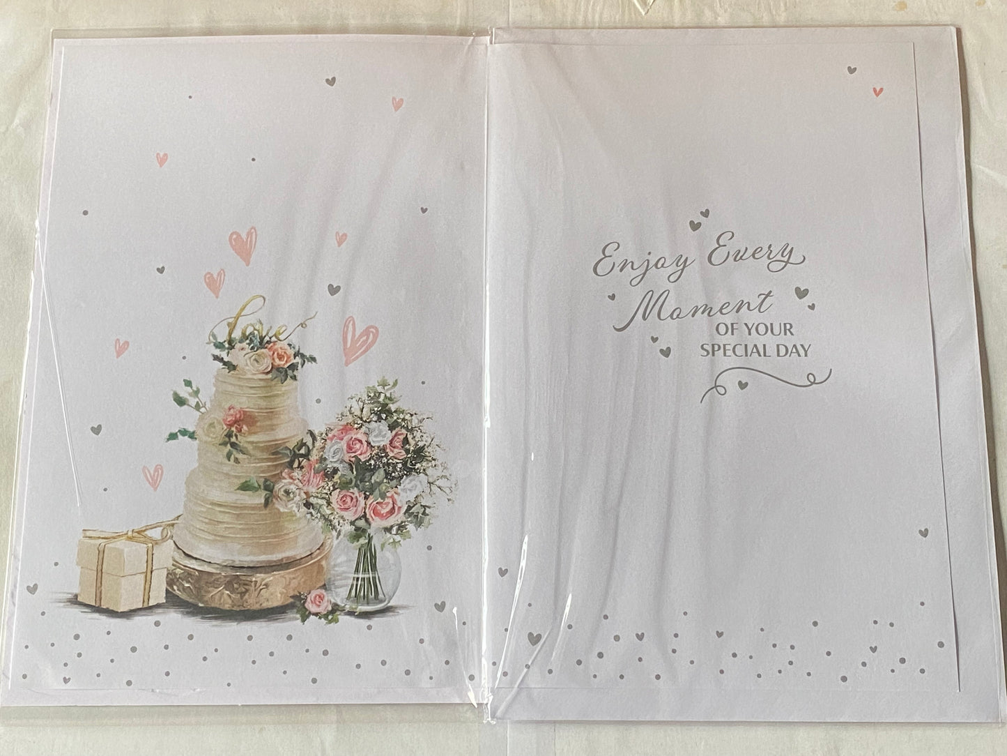 Congratulations On Your Diamond Anniversary 60th Wedding Anniversary Card Cake/Flowers/Silver Words Pearls/Foil Detail(PRELUDE49784)