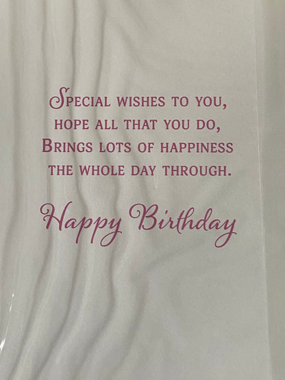 Ladies/Female Age 80 80th Eighty Eightieth Happy 80th Birthday Card Chairs/Coffee Table/Flowers Foil Detail(NC-VA257A)