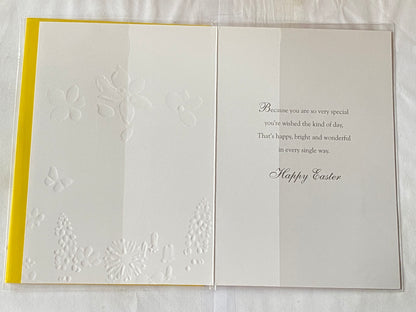 Sending Easter Wishes To A Special Granny Easter Card Yellow-Multi Flowers/Gold Words Foil Detail(PH31697E)