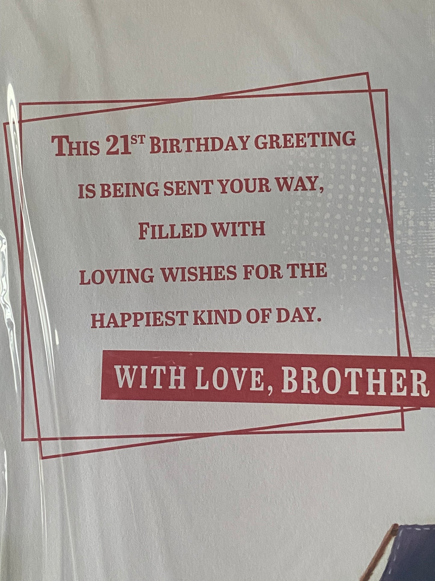 To A Special Brother 21st Birthday Wishes Birthday Card Age 21 Twenty-One Camper Van/Bike/Words 3D/Foil Detail(PRELUDE45515)