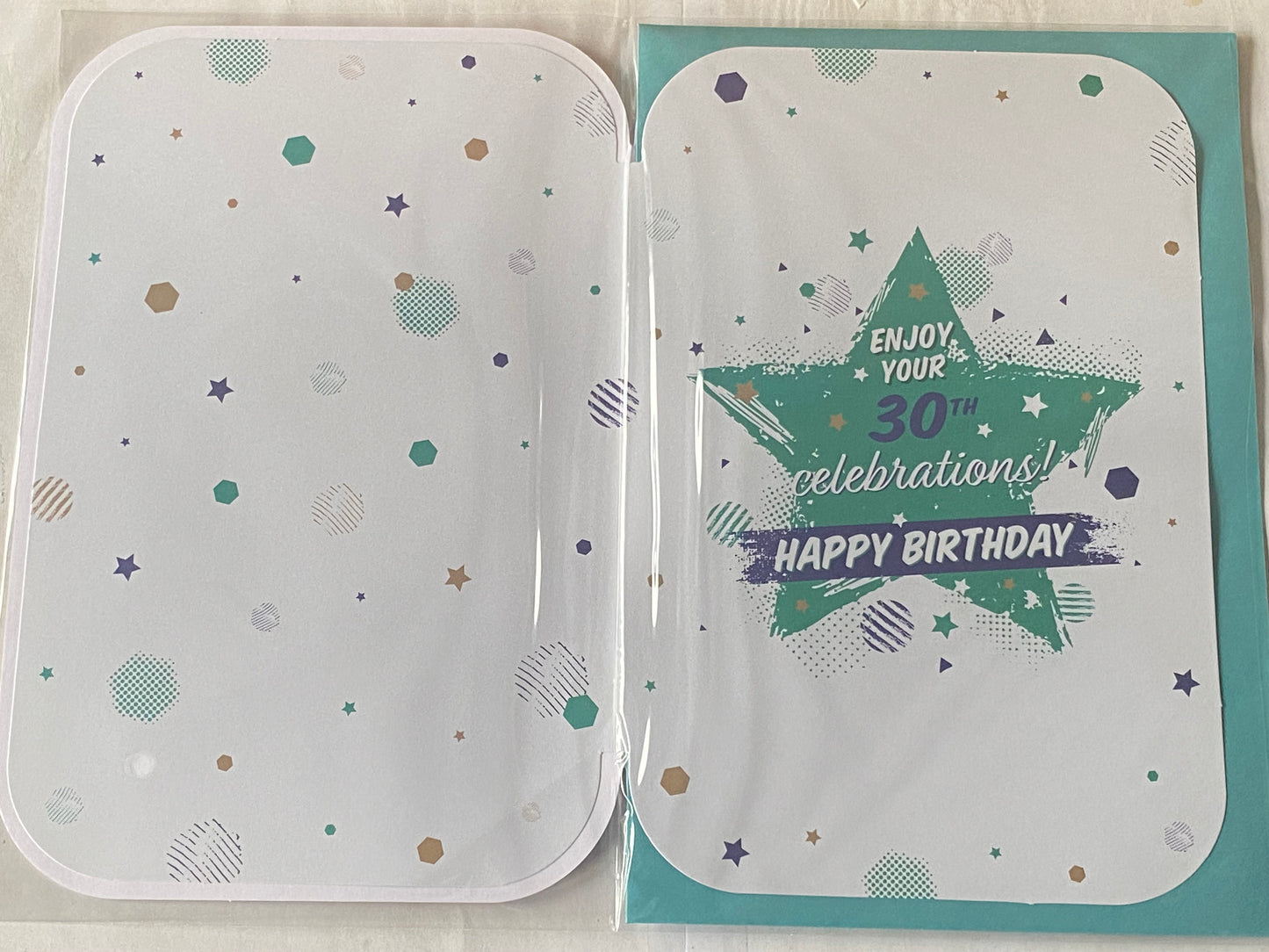 For A Special Brother On Your Birthday 30 Today Birthday Card Age 30 30th Thirty White/Gold/Blue/Green Star 3D/Foil Detail(PRELUDE45647)