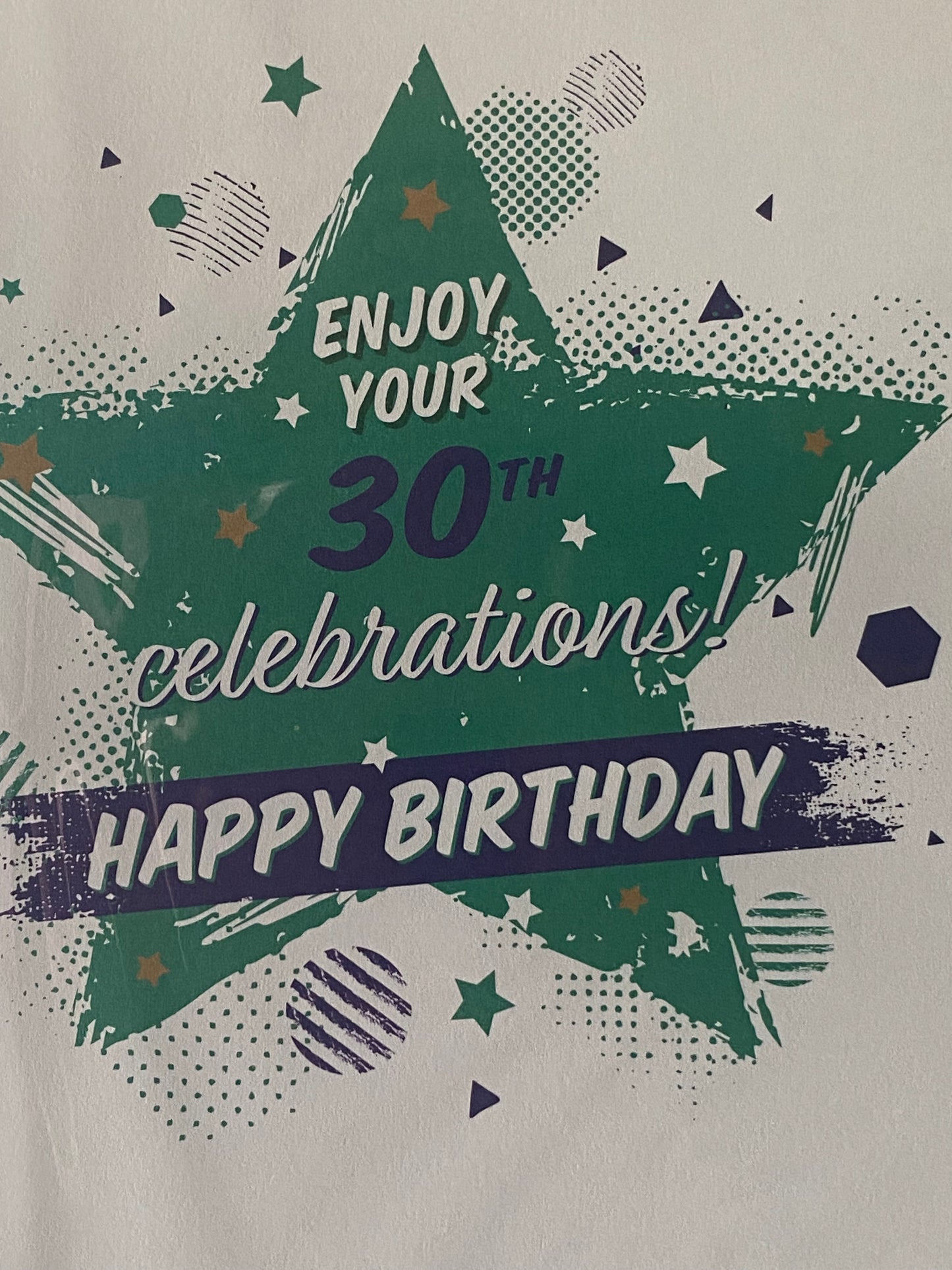 For A Special Brother On Your Birthday 30 Today Birthday Card Age 30 30th Thirty White/Gold/Blue/Green Star 3D/Foil Detail(PRELUDE45647)