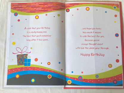 On Your 50th Brother Happy Birthday Card Age 50 Fifty White/Multi Words Foil Detail(PRELUDE33188)