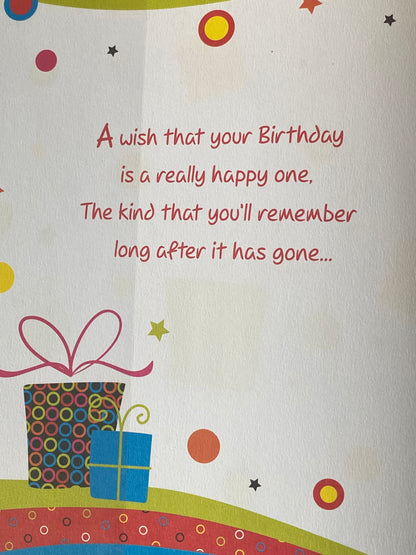 On Your 50th Brother Happy Birthday Card Age 50 Fifty White/Multi Words Foil Detail(PRELUDE33188)