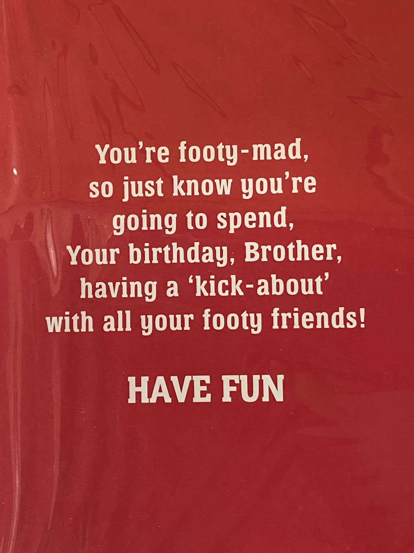 Happy Birthday Brother Birthday Card Cute Boy Footballer Foil Detail(HSI103HSA)