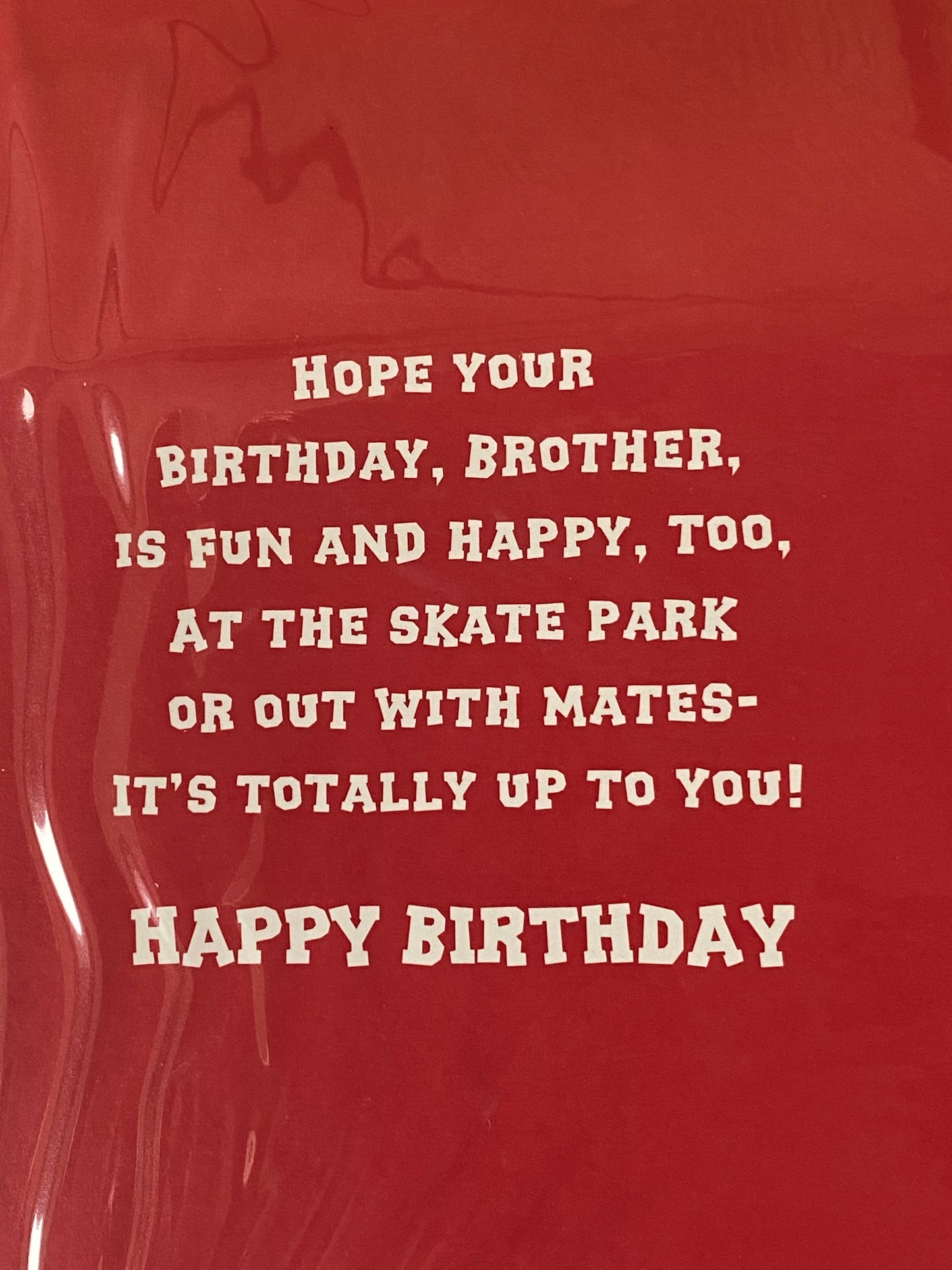 Happy Birthday Brother Birthday Card Cute Boy Skateboarder Foil Detail(HSI103HSB)