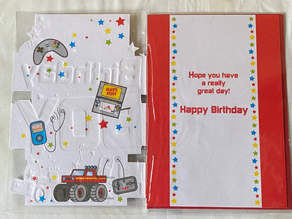 To A Very Special Brother Birthday Boy Birthday Card White/Silver/Multi Foil Detail(KI34492)