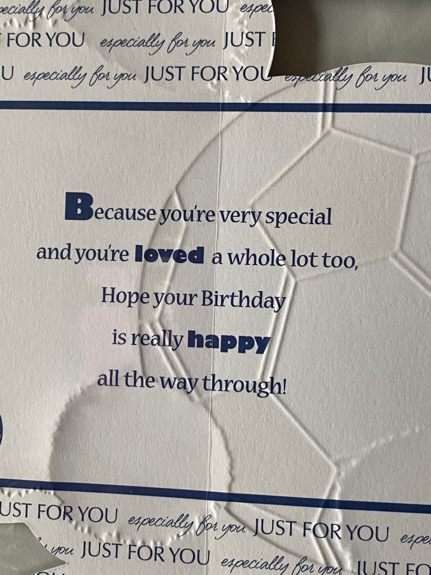 Happy Birthday Dad With Love From Your Son Birthday Card Teddy/Football Foil Detail(KI34299)