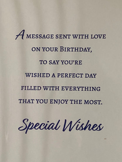 You've Always Been Like A Dad to Me Birthday Card White/Blue Yacht/Blue Words Foil Detail(PH48396E)