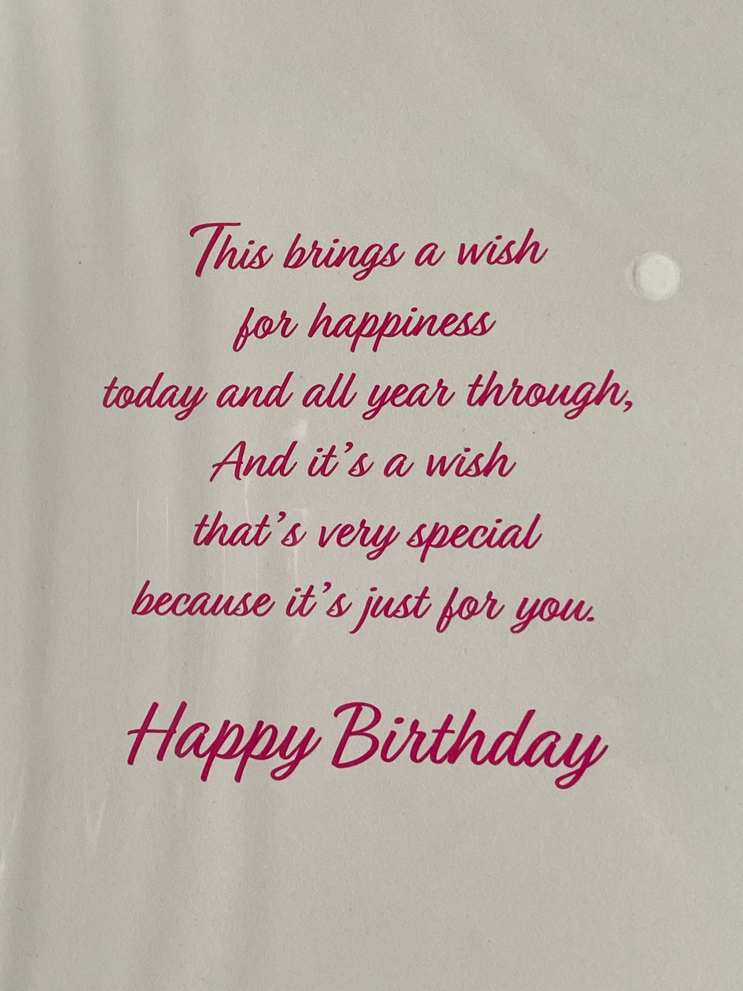 Ladies Female Happy Birthday Birthday Card Generic Open Multi Flowers/Silver Vase/Pink Words Foil Detail(PH47335A)