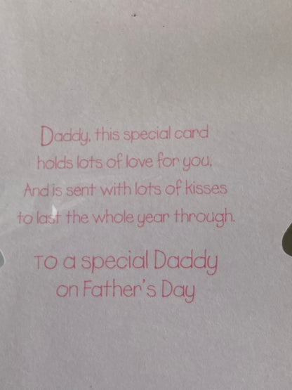 For A Special Daddy On Father's Day Fathers Day Card Pink-Koala Foil Detail(KI31158A)