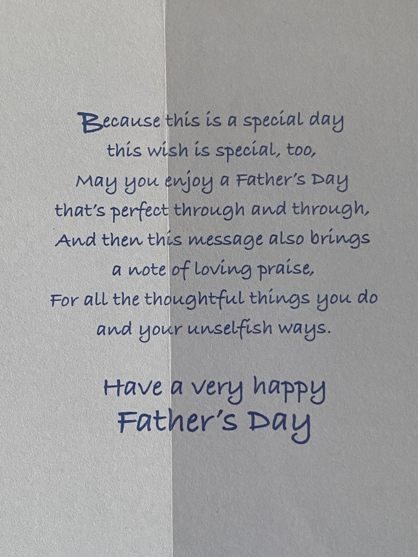 Happy Father's Day To The Best Dad In The World Fathers Day Card Blue/White/Silver Teddy/Blue Car Foil Detail(SS31117E)