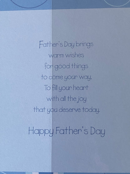 For A Great Grandad Father's Day Fathers Day Card Great-Grandad Blue-Teddies/Spots/Silver Words Foil Detail(SS31112A)