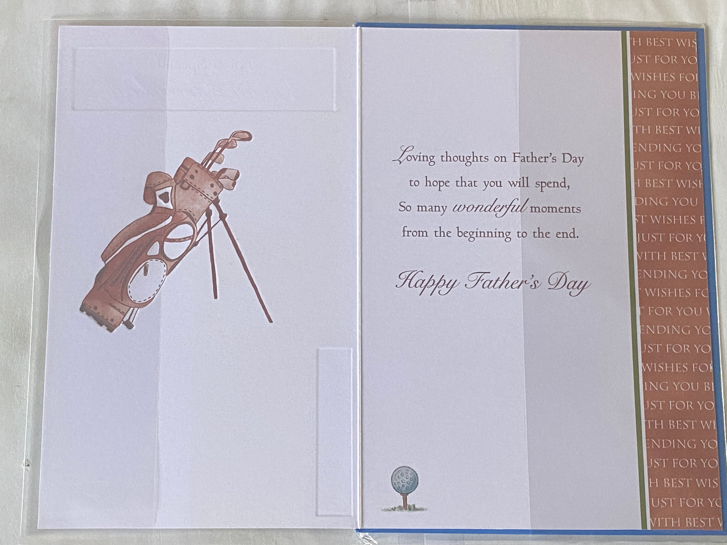 For A Special Great-Grandad Happy Father's Day Great Grandad Fathers Day Card Golf/Brown Golf Bag Foil Detail(SS31789E)