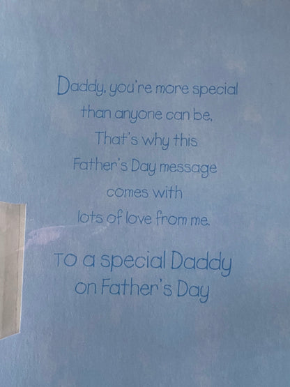 Happy Father's Day Daddy From Your Little Boy Fathers Day Card Blue-No1 Foil Detail(KI31113B)