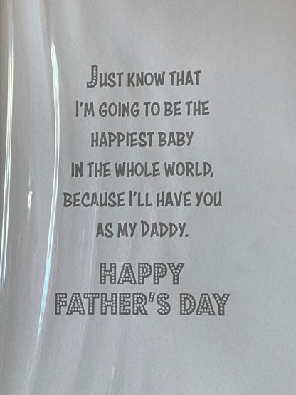 Just For You On Father's Day From The Bump Fathers Day Card Teddy/Multi Words 3D/Foil Detail(PRELUDE44489)