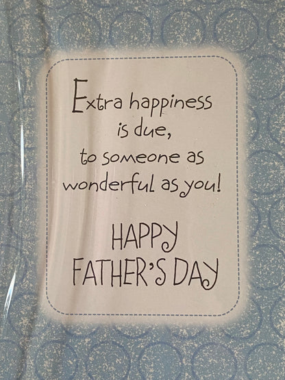 On Your 1st Father's Day With Love For You First Fathers Day Card Teddy/Sofa Chair/Cuppa Glitter Detail(HSF407A)