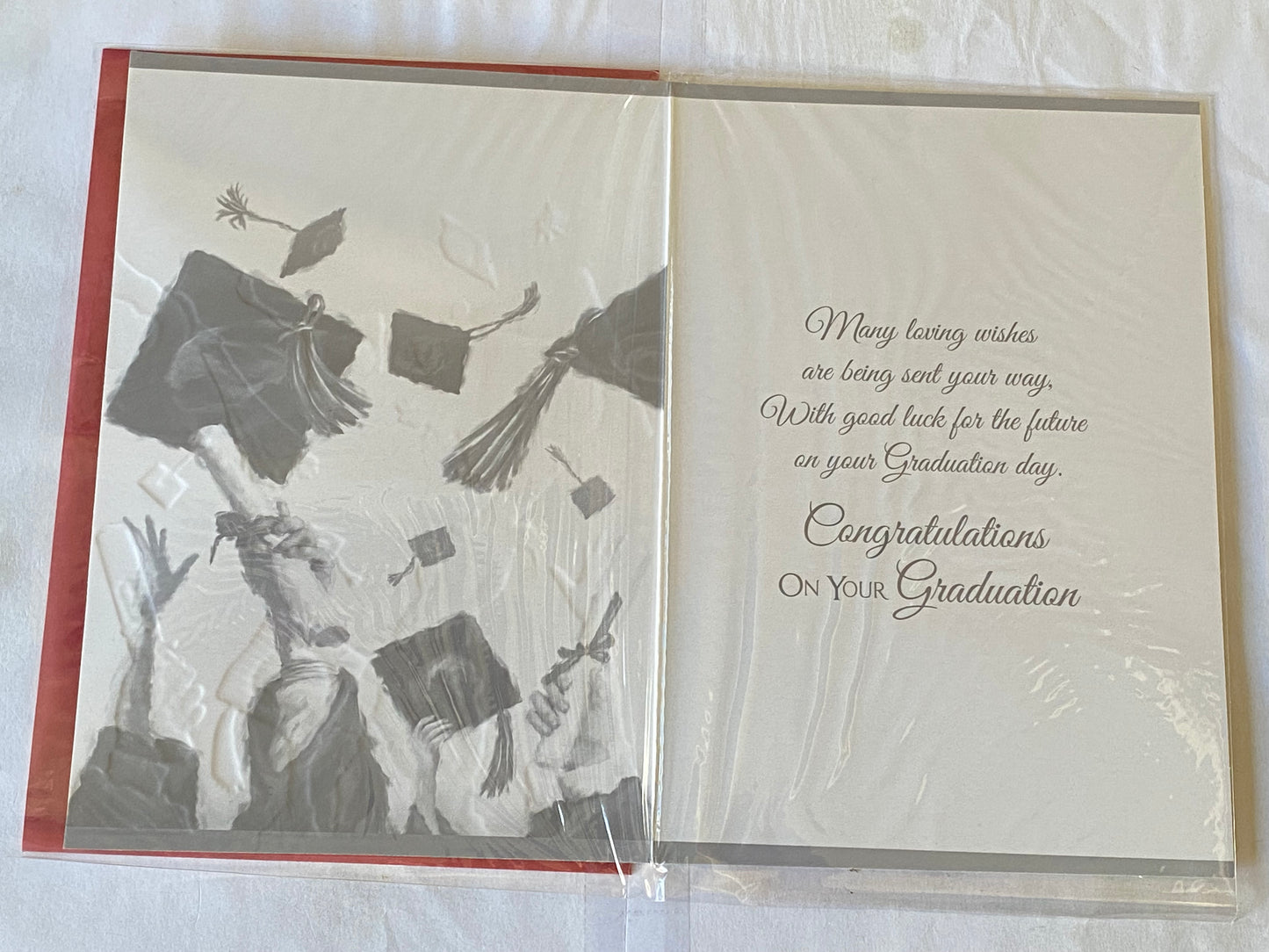 Congratulations To A Wonderful Son On Your Graduation Card Congratulations Graduated Well Done Graduates/Hats/Scrolls Foil Detail(PH39798E)