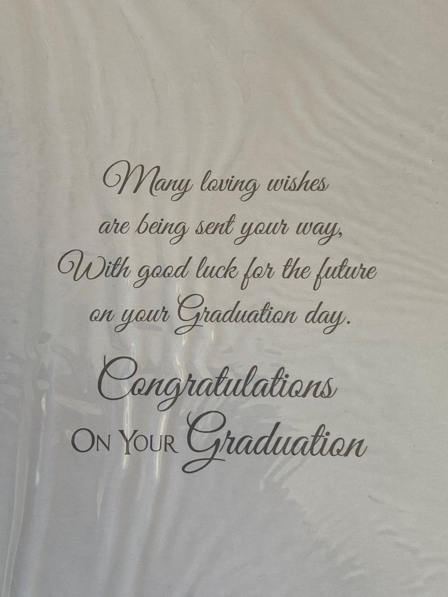 Congratulations To A Wonderful Son On Your Graduation Card Congratulations Graduated Well Done Graduates/Hats/Scrolls Foil Detail(PH39798E)