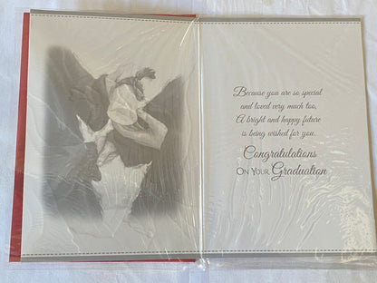 For A Special Son On Your Graduation Card Congratulations Graduated Well Done Graduates/Scroll Foil Detail(PH39798A)