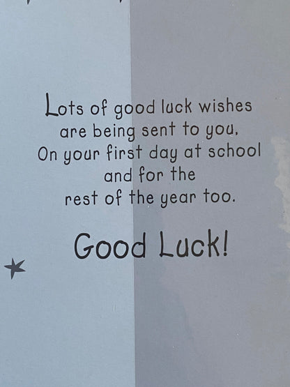 Good Luck On Your 1st Day At A New School Good Luck Card First School Red/Multi-Checklist Foil Detail(PH37150E)